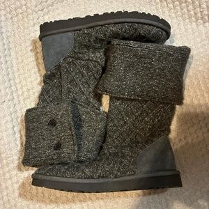 UGG Charcoal Knit Boots